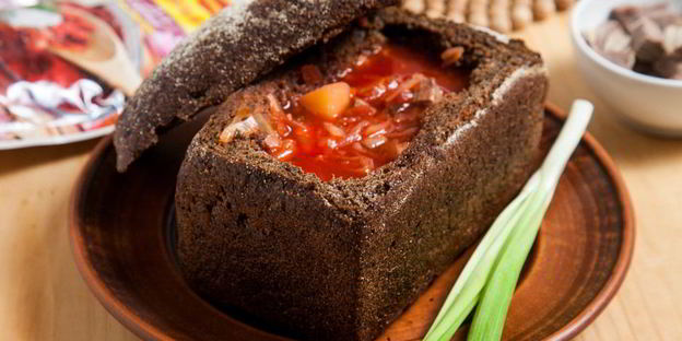 борщ в буханке бородинского