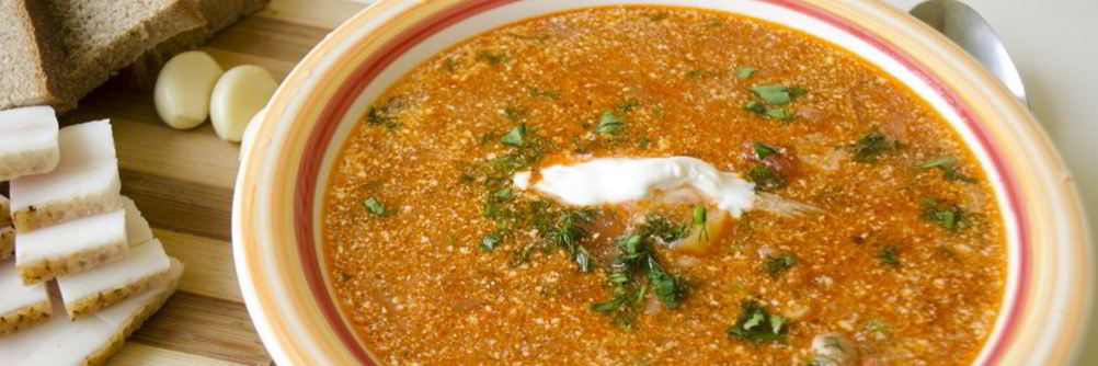 Красный украинский борщ со свеклой