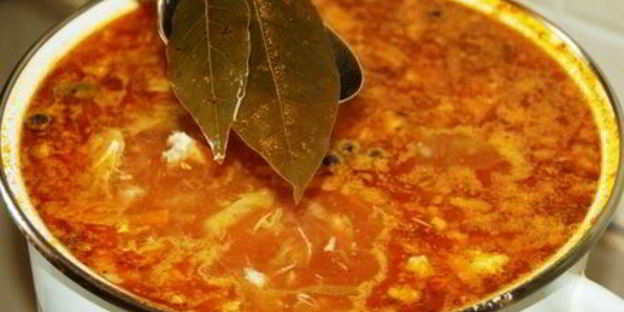 летний борщ без свеклы с помидорами