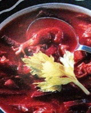 Постный борщ с фасолью