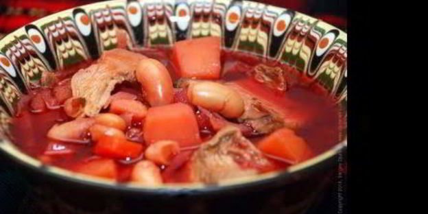 постный борщ с грибами