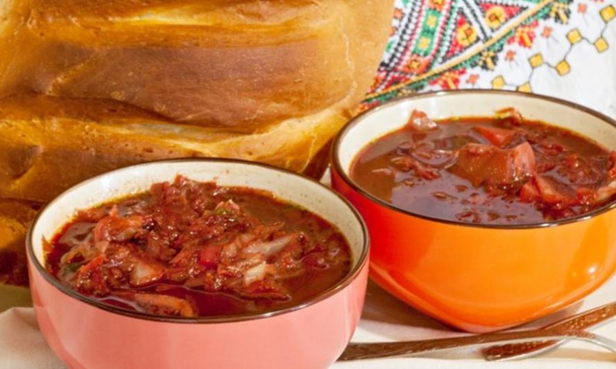 Рецепт постного борща с лесными грибами