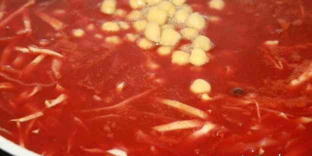 постный борщ с нутом без картофеля