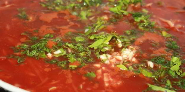 постный борщ с нутом без картофеля