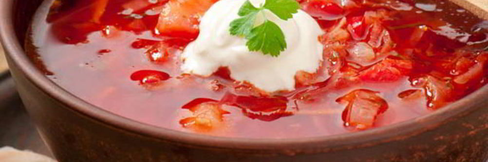 Сытный литовский борщ с картошкой и курицей