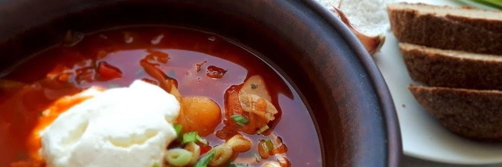 Украинский борщ с грибами