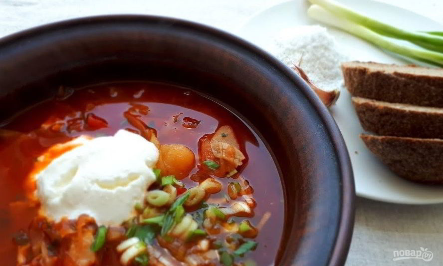 Рецепт украинского борща с грибами