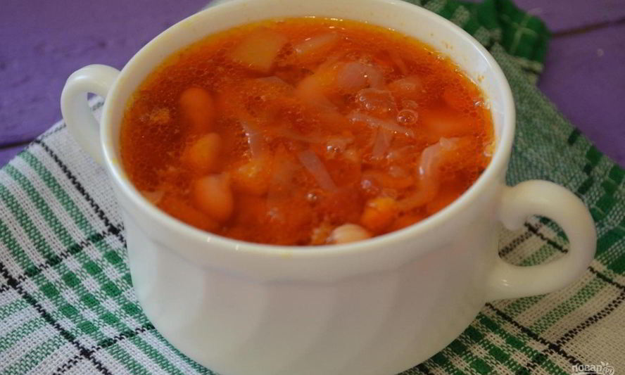 Рецепт вегетарианского борща с фасолью