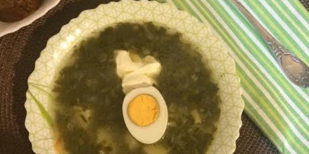 зеленый борщ