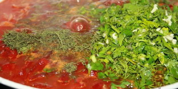 зимний борщ с летним ароматом