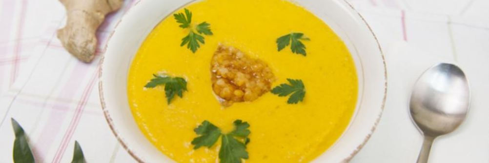 Чечевичный суп с тыквой