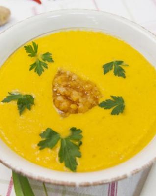 Чечевичный суп с тыквой