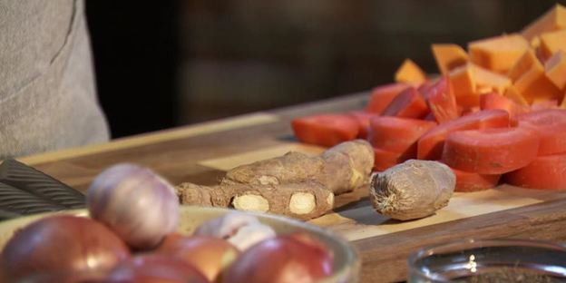 чечевичный суп с тыквой