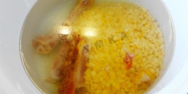 гороховый суп с копченой курицей