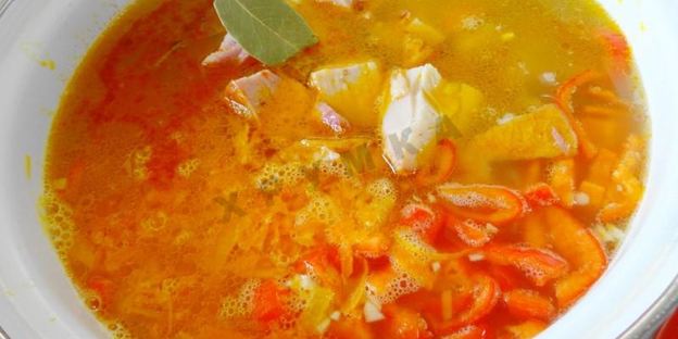 гороховый суп с копченой курицей