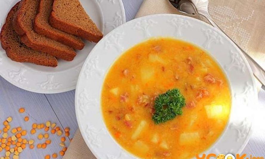 Рецепт горохового супа с копчеными ребрышками