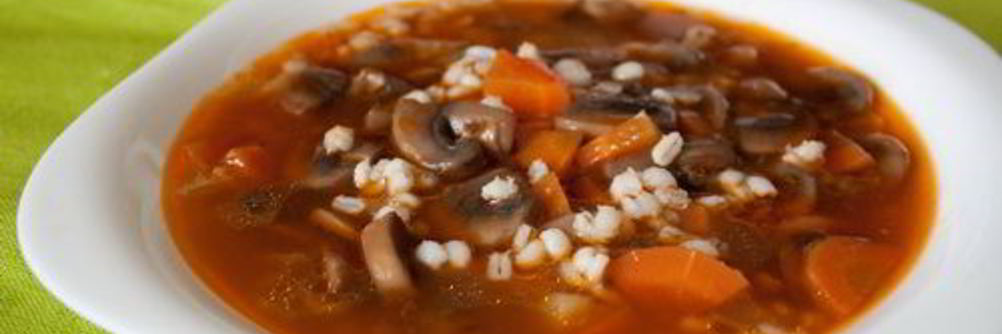 Грибной суп с перловой крупой