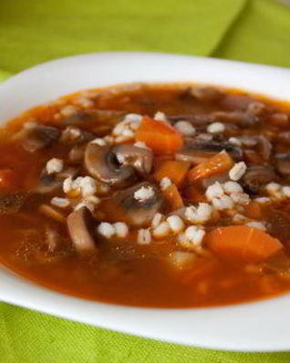 Грибной суп с перловой крупой