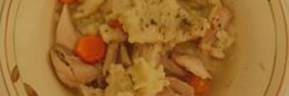 Густой куриный суп с клецками