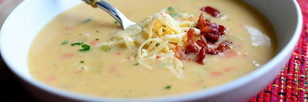 Картофельный крем-суп с зеленью