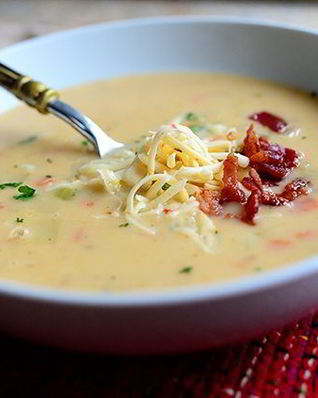 Картофельный крем-суп с зеленью