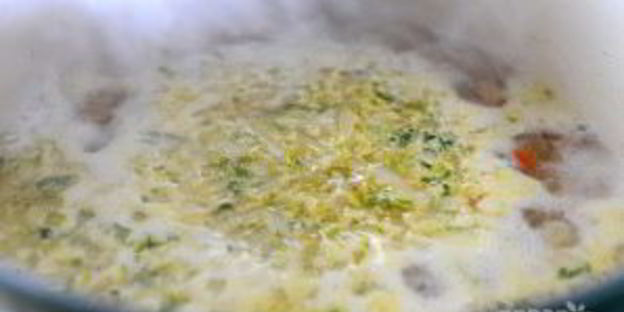 картофельный крем-суп с зеленью