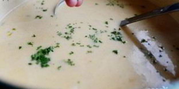 картофельный крем-суп с зеленью