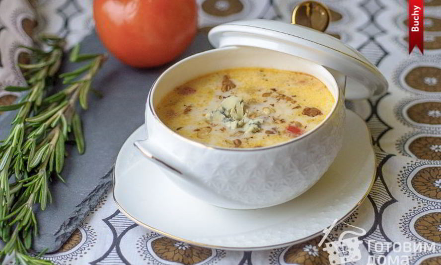 Рецепт картофельного супа с голубым сыром