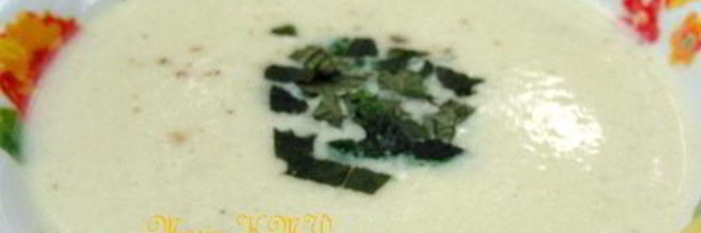 Крем-суп из кольраби с мятой