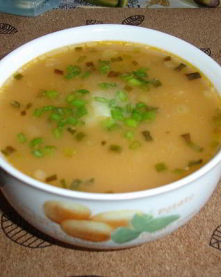 Кукурузный суп с креветками