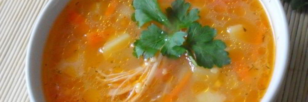 Куриный суп с кукурузной крупой