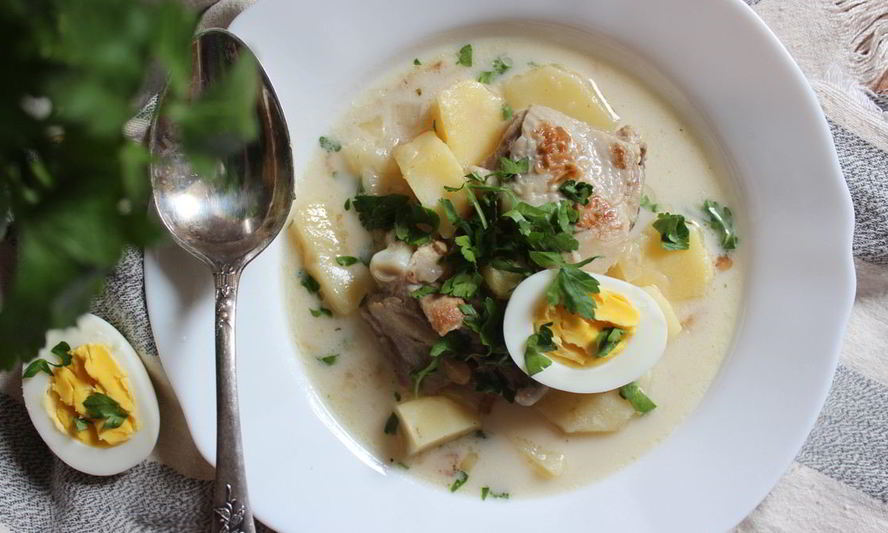 Рецепт куриного супа с яйцом и сливками