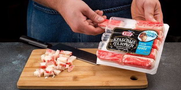 легкий суп с крабовыми палочками