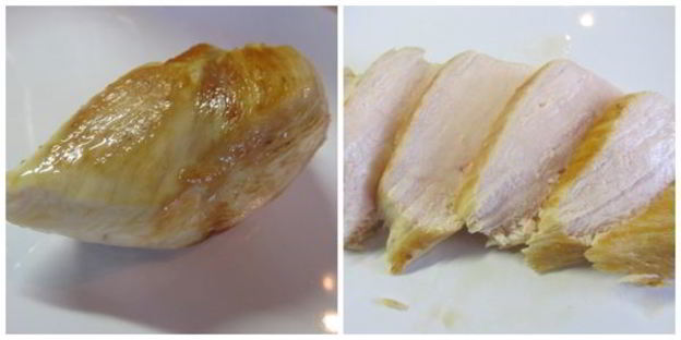 мисо суп с курицей, грибами и рисовой лапшой