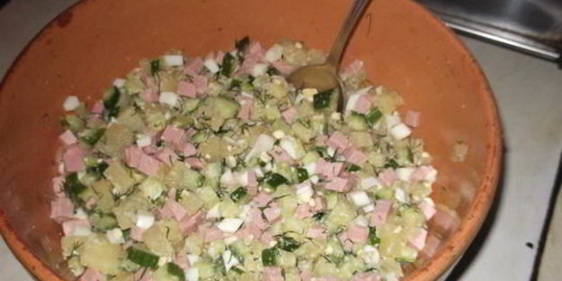 окрошка на кефире