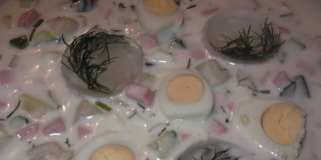 окрошка на кефире