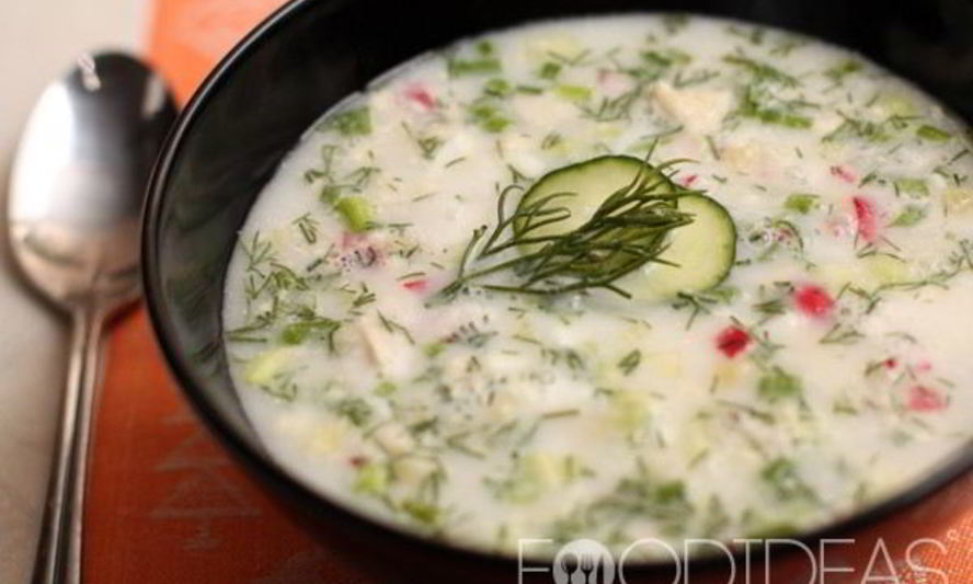 Рецепт окрошки на сметане