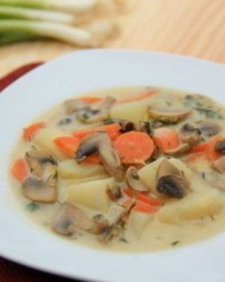Простой грибной суп