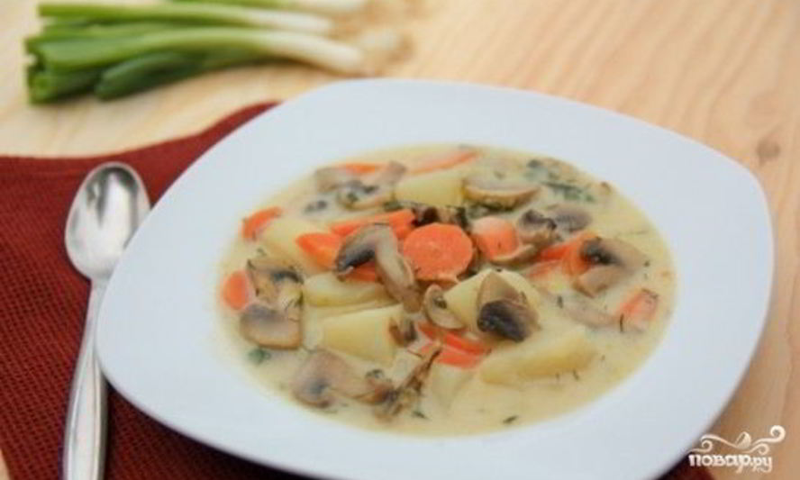 Рецепт простого грибного супа