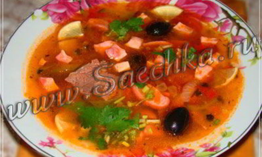 Рецепт солянки мясной