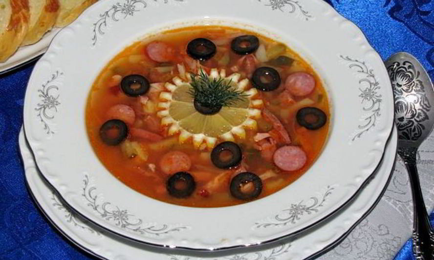 Рецепт солянки сборной мясной