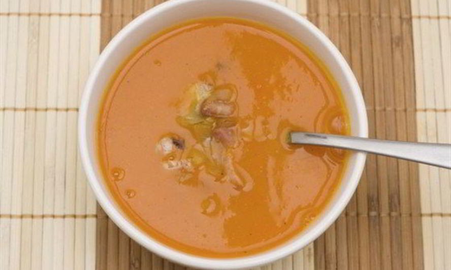 Рецепт супа из каштанов с тыквой и пармской ветчиной