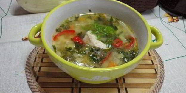 суп из перловки с каперсами