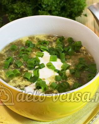 Суп из щавеля без мяса