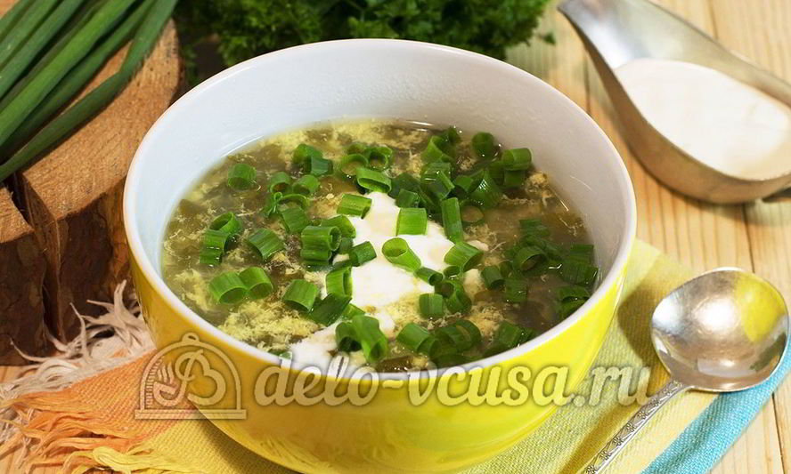 Рецепт супа из щавеля без мяса