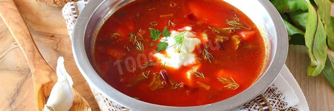 Суп из свекольной ботвы