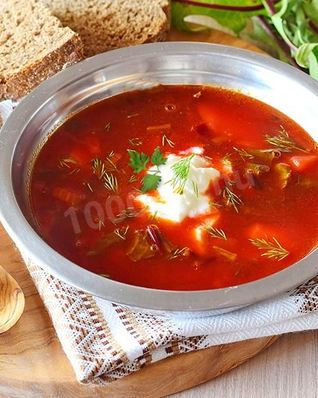 Суп из свекольной ботвы