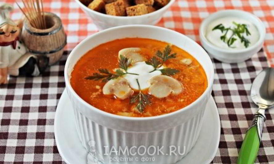 Рецепт супа куриного с шампиньонами