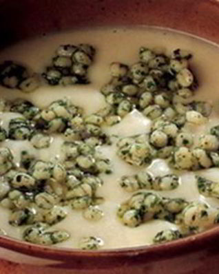 Фасолевый суп-пюре с перловкой