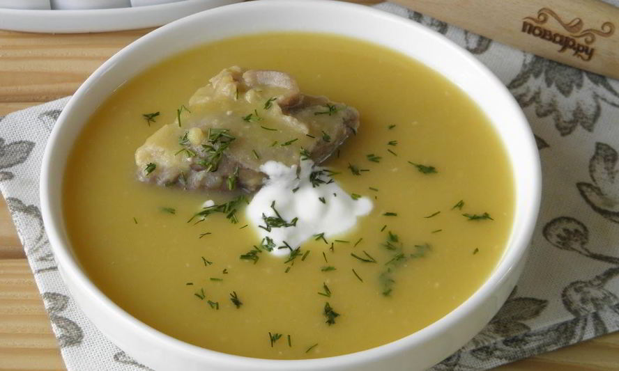 Рецепт горохового супа-пюре с мясом